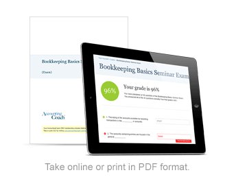 Exam for Seminar, Bookeeping Basics Cover