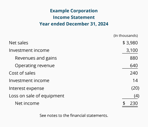 multiple-step income statement