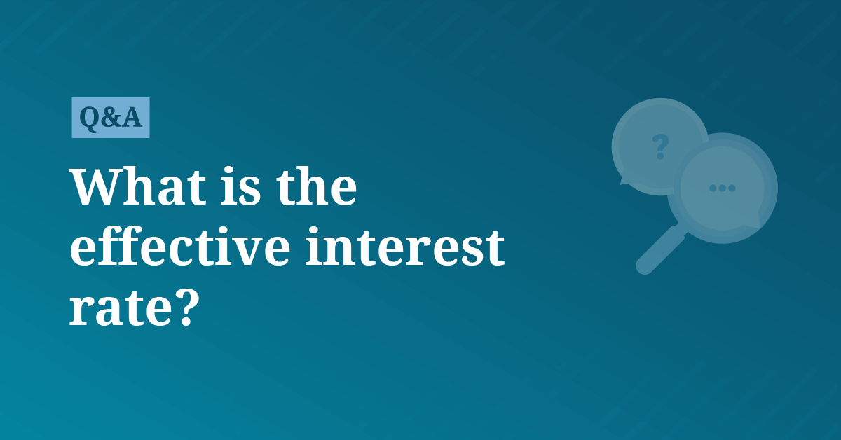 What is the effective interest rate? AccountingCoach