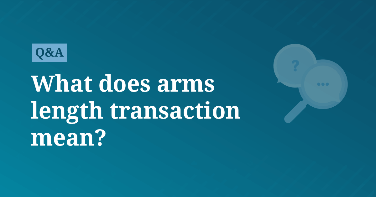 What does arms length transaction mean? AccountingCoach