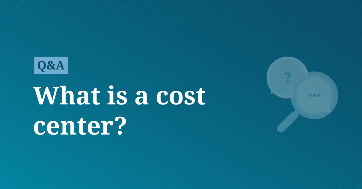 What is a cost center? AccountingCoach